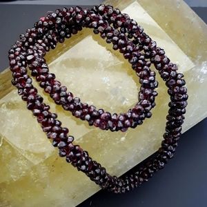 Handcrafted! Granular Garnet Necklace